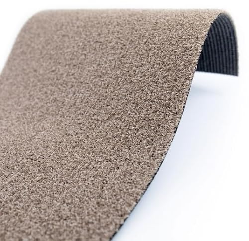Decoweb Gazon synthétique - Event classé feu et certifié GRS - Taupe - 8 mm - Rouleau de 2m x 13.00m