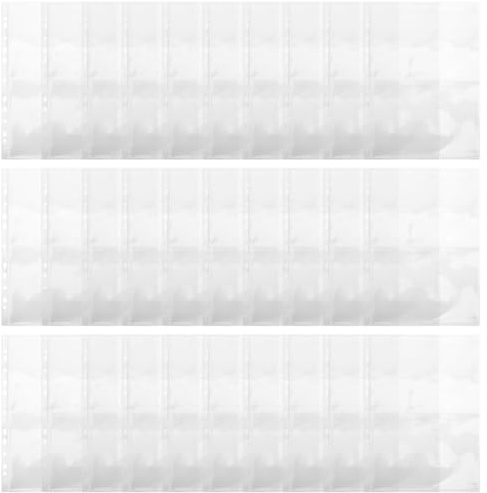 JOINPAYA 40pezzi Raccoglitori per Collezione di Francobolli Inserti Monofacciali Trasparenti Ricariche per Album in Plastica Pagine Porta Francobolli