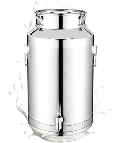 contenitore acciaio inox 50 litri con rubinetto per olio di oliva contenitore inox per olio contenitore per latte in acciaio inox per cucina e uso domestico,capacity-11Liters