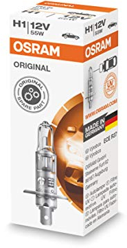 Osram ORIGINAL H1, Halogen-Scheinwerferlampe, 64150, 12V PKW, Faltschachtel (1 Stück)