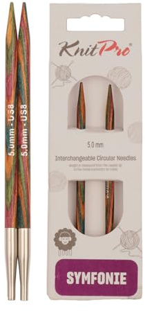 KnitPro Symfonie utbytbara cirkulära nålar 13 cm (5 tum) | 5,00 mm