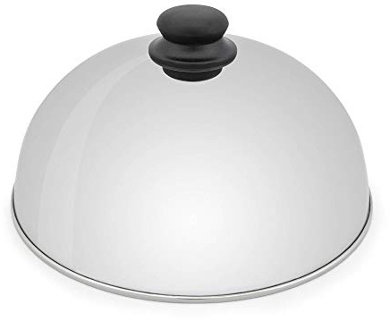 barbecook Olivia Profi Plancha Grillhaube aus Edelstahl, wetterfeste Garglocke zum Abdecken und Garen von Fleisch und Fisch auf dem Grill, 30 cm Durchmesser