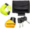 DEUBA® Bremsscheibenschloss Set mit Erinnerungskabel 3 Schlüssel mit LED Scheibenschloss Fahrradschloss Motorradschloss