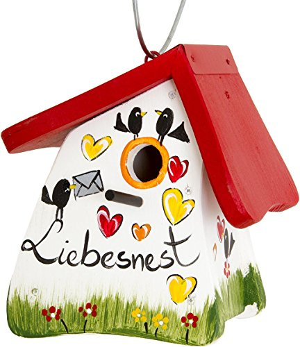 Vogelvilla Nistmini Liebesnest Brief weiß