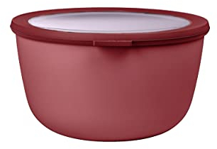 Mepal - Multi Bowl Cirqula Round - Contenitori Plastica con Coperchio - Adatto come contenitore ermetico per Frigo, microonde, Congelatore e piatti da portata - Ciotole Cucina - 3000 ml - Vivid mauve