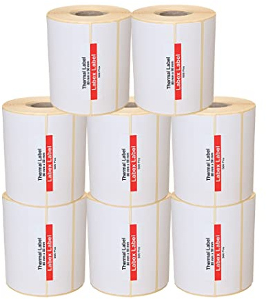 Etichette termiche 80x50 mm su rotolo – Etichette Magazzino Grandi Quantità – 8 rotoli 8000 etichette – Senza nastro – TSC Godex compatibili – Labex Label