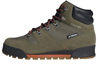 adidas Men's Terrex Snowpitch Cold.RDY Hiking Shoes, Olive Strata/Bronze Strata/Orange, 10 UK