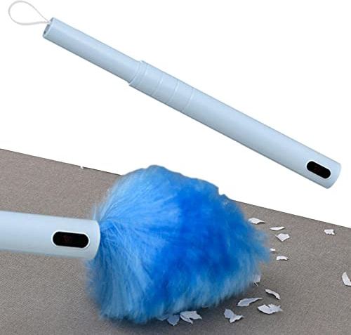 ipago Spazzola elettrica per la Pulizia delle Piume | Piumino Elettrico con Rotazione a 360° Regolabile,Aspirapolvere A Batteria con Pulsante Touch per Mobili, Ventilatore da Soffitto, Parete