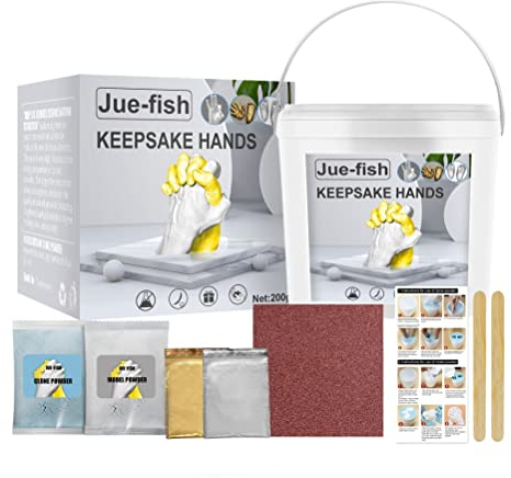 Hztyyier Handguss-Set für Erwachsene, DIY-Paar-Andenken-Formset für Hochzeitsgeschenke mit Fingerabdruck-Details (1)