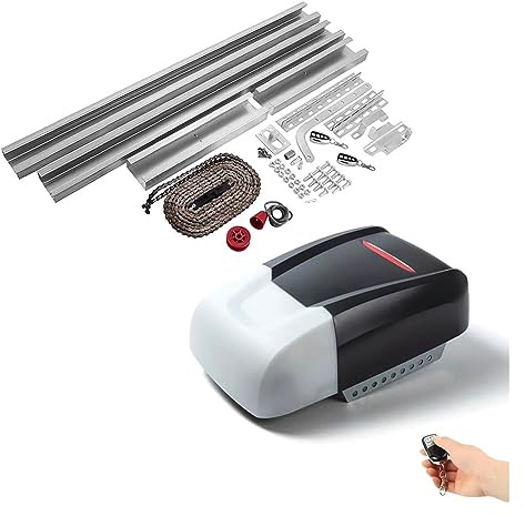 Automatic Door Opener Chain Drive Fast Lift Remote and Control Battery Backed Universal Smart Automatic Sectional Garage Door Motor Opener(1000N 3m Rail)