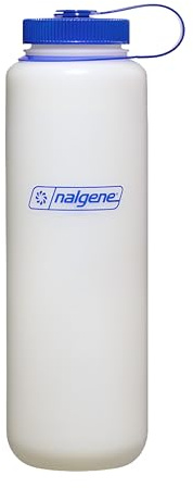 Nalgene HDPE Wide Mouth Water Bottle, Clear, 48 oz