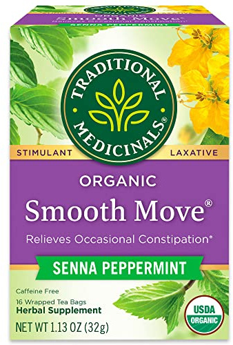 TRADITIONAL MEDICINALS TEA,OG1,SMTH,SENNA PPRMN, 16 BAG
