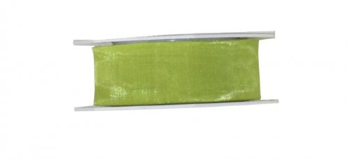 PRÄSENT C.E. Pattberg Sheer Organzaband Limette (grün), 25 m Geschenkband zum Einpacken von Geschenken, 40 mm Breite, Zubehör zum Dekorieren & Basteln, Dekoband