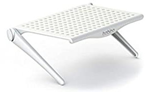 Bobino - Mensola da schermo portaoggetti per computer o televisori taglia unica bianca