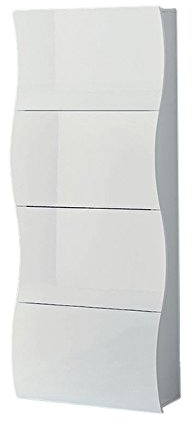 Onda 222222 Schuhschrank mit 3 Türen, weiß, 27 x 71 x 162 cm