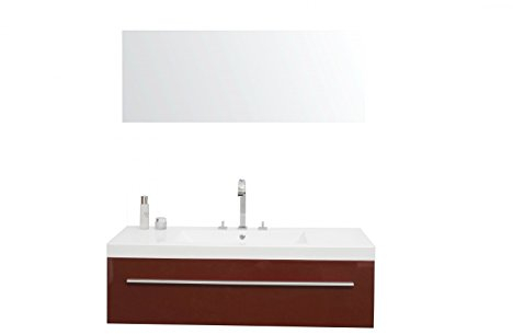 Jet-Line | Waschtisch | Badmöbel | Bad-Set | Bern | rot | Hochglanz | Soft Close | Waschplatz | Waschbecken | Keramik | Unterschrank | Spiegel | Bäder | Bad | Ausstattung