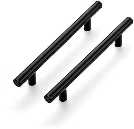 Ravinte 30 Pack 7.38'' Cabinet Pulls Matte Black Stainless Steel Kitchen Cupboard Handles Cabinet Handles 7.38'' Length, 5'' Hole Center