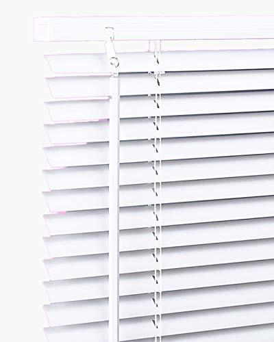 White PVC Venetian Blind Blinds Easy Fit Curtains Trimmable Fittings Windows Treatment Shutters Twist Open Close Pay only 1 Flat shipping £3.99 for multiple buying (White, 90 W x 213 L)
