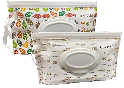 Distributeur de lingettes humides portables (lot de 2), sacs jetables réutilisables pour couches de bébé, support de voyage personnel rechargeable, maintient les lingettes humides humides