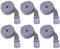 6 Pièces Sangle à Cliquet Sangles D'arrimage avec Boucle Sangle Sangles De Serrage, Sangle Demenagement pour Voiture Moto Velo Et Transport Et Rangement (25 mm * 1 m, Gris Beige)