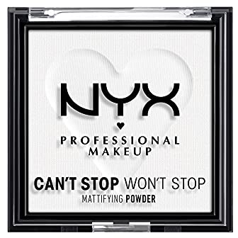 NYX Professional Makeup Fondotinta in polvere Can't Stop Won't Stop, Matte Finish, Brightening Translucent