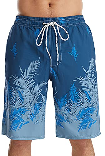 Bañador Hombre de Natación con Rayas Flores, Secado Rápido, Corto Deportivo para Surf, Piscina, Playa, Talla Grande Casual