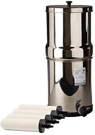 Doulton W9361122 Gravity Water Filter System Stainless Steel with 4x Super Sterasyl Candle Filters