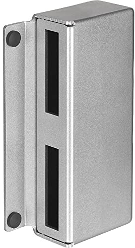 AMF Gegenkasten 146GS schmal für Doppeltore, 173 x 82 x 40mm, Stahl blank, Silber
