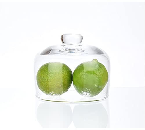 Wrzesniak Glassworks Handgefertigte kleine Glasvitrine Glocke Glocke mit Knauf 10 cm x 11,5 cm