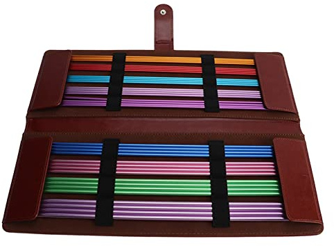 Zwinner Socken-Stricknadeln, 35 cm langes Stricknadel-Set, Verschiedene Größen, Aluminiumnadeln, Strickwerkzeuge, 36 Stück, Bunte Winter-Handgelenkschals