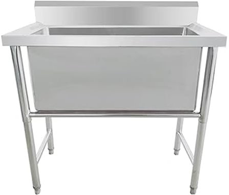 TRGCJGH Lavabo di Utilità Lavello da Cucina in Acciaio Inossidabile lavello a ciotola singola Lavamani industriale per la casa Ristorante,Lavanderia(80cm/31.4in,Deep:30cm/11.8in)