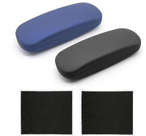 ATBUSS 2 unidades de fundas de gafas de color sólido, 2 unidades de paño para gafas, funda unisex para gafas, caja de almacenamiento para gafas de sol, estuche de almacenamiento portátil, funda rígida