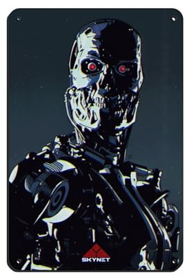The Terminator Skynet Poster, klassisches Filmposter, Retro-Poster, Metall-Blechschild, schicke Kunst, Retro, Eisenmalerei, Bar, Menschen, Höhle, Café, Familie, Garage, Poster, Wanddekoration, 20 x 30
