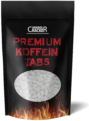 550 Tabletten Premium Koffein Tabs, Coffein/Caffeine, 200mg - Hochdosiert, Caffeine Energy, Vegan, ohne Gelantine