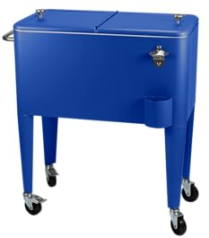 Kailua Cooler - Frigorifero per bevande - scatola di raffreddamento - Box Frigo - Frigo Portatile - Carrello Portabevande - Carrello Mobile Bar - refrigerator (azzurro)