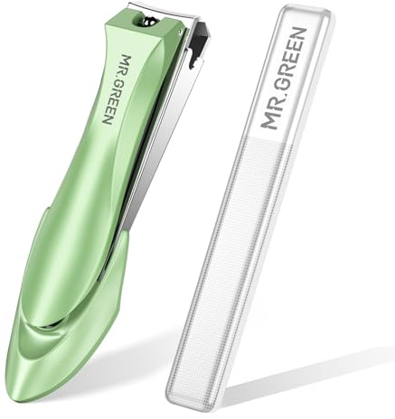 MR.GREEN Anti Spritz Nagelknipser mit Nagelfeile, Professioneller Nagelset, Scharfer und Langlebiger Nagelknipser für Alle Altersgruppen, Männer, Frauen, Baby, Senioren mit Exquisiter Verpackung