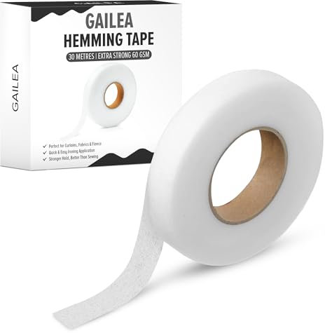 GAILEA Hemming Tape 30 Metres I Extra Strong Wonder Web Iron On Hemming Tape I No Sew Iron On Wonderweb Hem Tape for Trousers, Curtains & Clothes