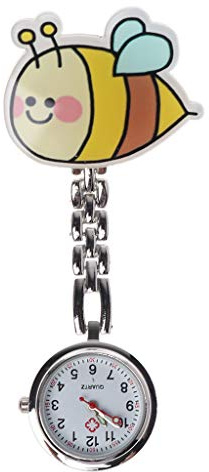 CVZJ Montre de poche tendance pour infirmière en acrylique avec clip de poitrine, Conforme à l'image, As Pic Shows