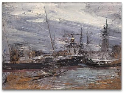 LZ6J8C9 Riproduzioni di quadri famosi-（Venice） By Stampe di Giovanni Boldini-Dipinti famosi su tela- Stampe d'arte su tela per il soggiorno 70x50cm Senza cornice
