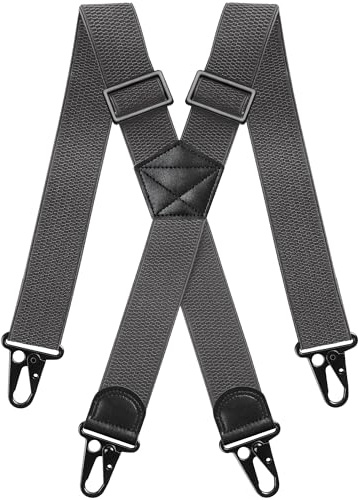 Gucass Hosenträger Herren Breit 3,8 cm, Hosenträger arbeitshose Extra Starke, X Form, Elastisch, Verstellbar, mit Metall Anti-Rutsch-Schnalle, Einheitsgröße Hosenträger für Herren und Damen