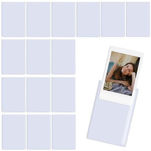 15 Stück Mini Magnet Bilderrahmen Magnetisch Magnetische Bilderrahmen(Weiß) | 3 Zoll Klein Fridge Magnet Photo Frame Transparent Fotorahmen-Kühlschrankmagnet Fotomagnete für Fotos Notizen