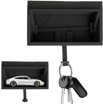 SoeUyd Boîte à Clés pour Garage Automobile, Porte-Clés pour Garage Automobile avec Porte Ouvrante, Boîte à Clés Murale pour Montage Mural, Crochets à Clés, Porte-Clés pour Les Amateurs de Voitur