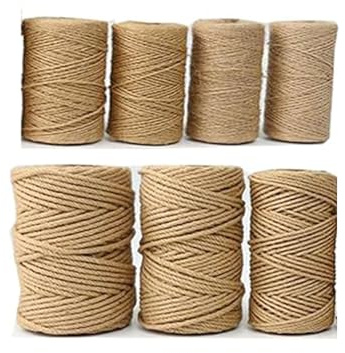 Kattklösare, sisalrep, flera tjocka hampa, jute-rep, naturligt snöre för repor efter ersättning, trädgårdsarbete, gör-det-själv-dekoration, bindning (18 mm x 30 m)