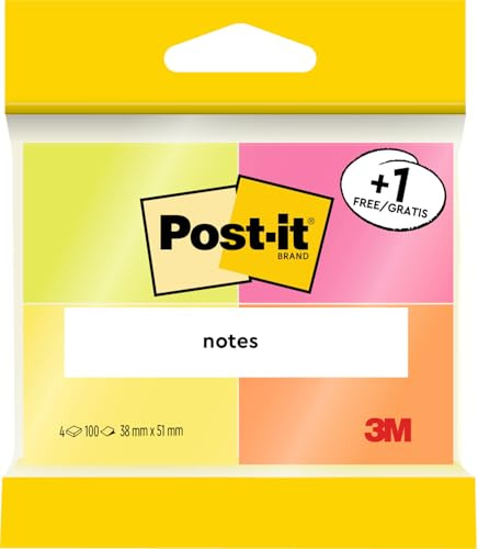 Post-it 6812P 51 x 38 mm Obs - Neonfärg