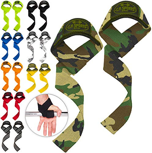C.P.Sports Zughilfen Paar – 60cm Lifting Straps aus reißfestem Stoff mit Handgelenk Polster – Zugband Gewichtheben/Klimmzüge Griffhilfe – für Fitness, Bodybuilding, Krafttraining, Gym (Schwarz)