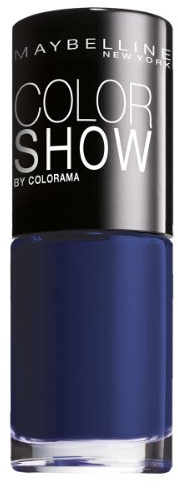Maybelline New York Makeup Nailpolish Color Show nagellack marinho/ultra glänsande färglack i djup havsblå, 3 x 7 ml