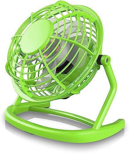 CSL - USB Ventilator - Tischventilator Fan Lüfter - optimal für den Schreibtisch inkl. An Aus-Schalter - PC MAC Notebook - in grün