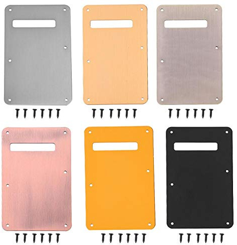 Tbest Chitarra elettrica Backplate, Guitar Pickguard Tremolo Spring Cavity Cover Piastra Posteriore Piastra Tremolo Cavity Cover Sostituzione per Chitarra elettrica St Style(Nero)