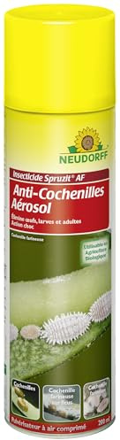 Neudorff Spruzit Anti-Cochenilles Aérosol – Élimine œufs, larves et adultes des cochenilles, action choc, prêt à l’emploi, utilisable en agriculture biologique, 200 ml