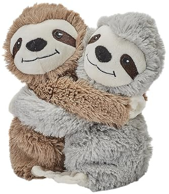 Warmies Wärmekissen „Warm Hugs“ Faultier, mikrowellengeeignetes Heizkissen, dezenter Duft nach französischem Lavendel, wärmendes Kuscheltier zur Linderung von Angstzuständen und Schmerzen